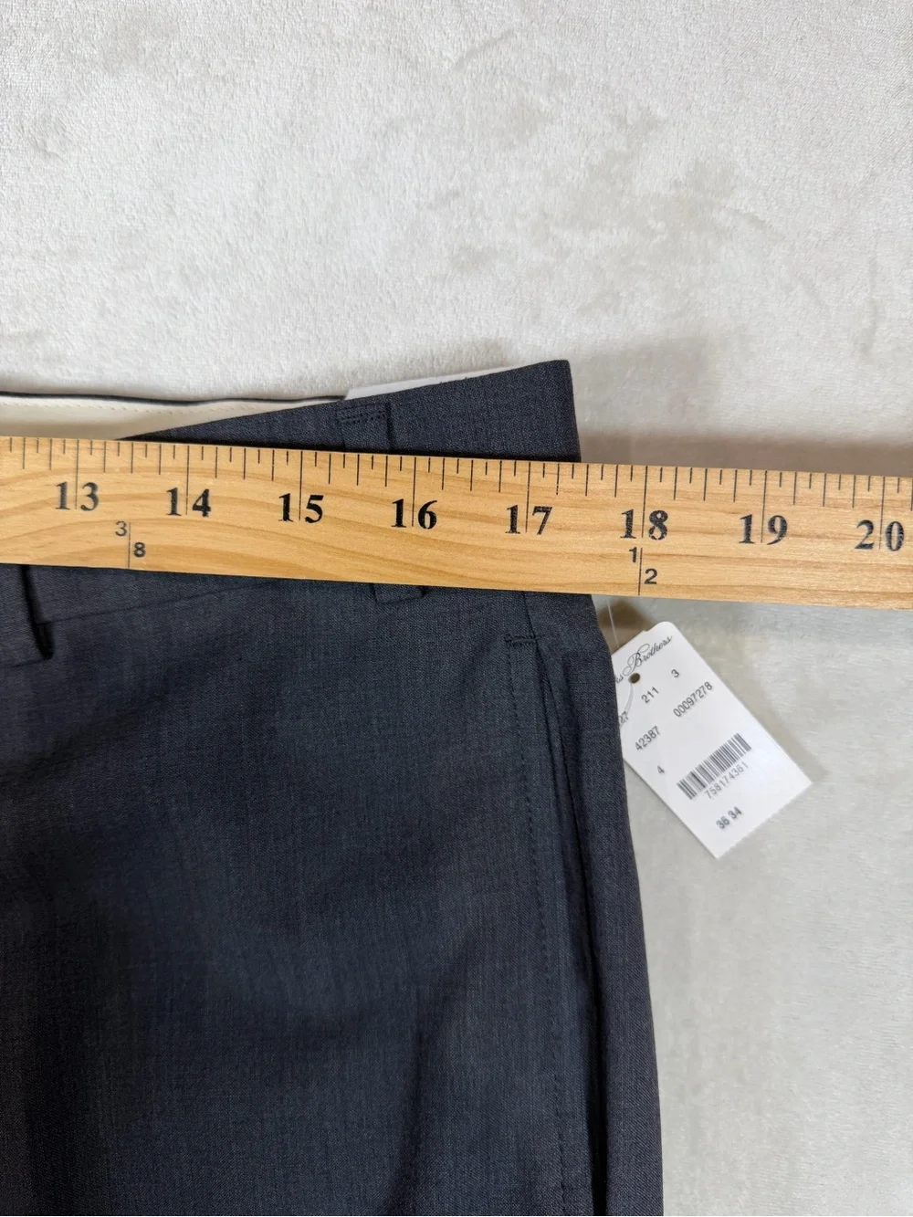 NWT Brooks Brothers Explorer 44L 36W 34L Gray Wool Single-Breasted Suit $$$